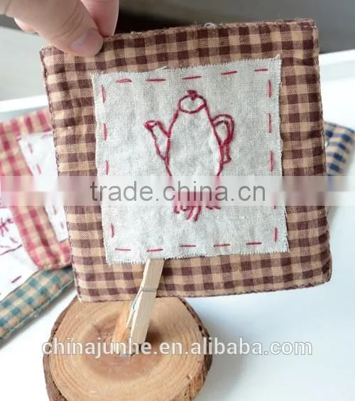 High quality handmade decorative fabric coasters made in china
