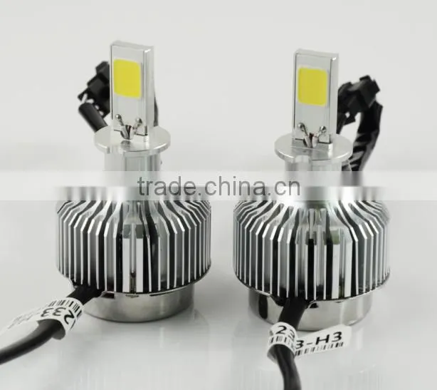 33W 3000LM Car LED Head auto bulb h3 Car Head bulb h7 3000k 6000k LED Head Light headlamp 12V 24V White Yellow LAMP