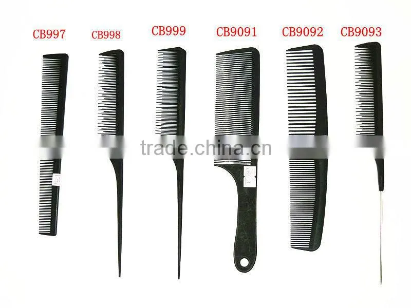 salon rattail carbon antistatic comb