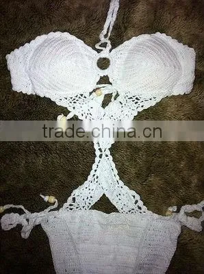 black extreme crochet monokini swimwear