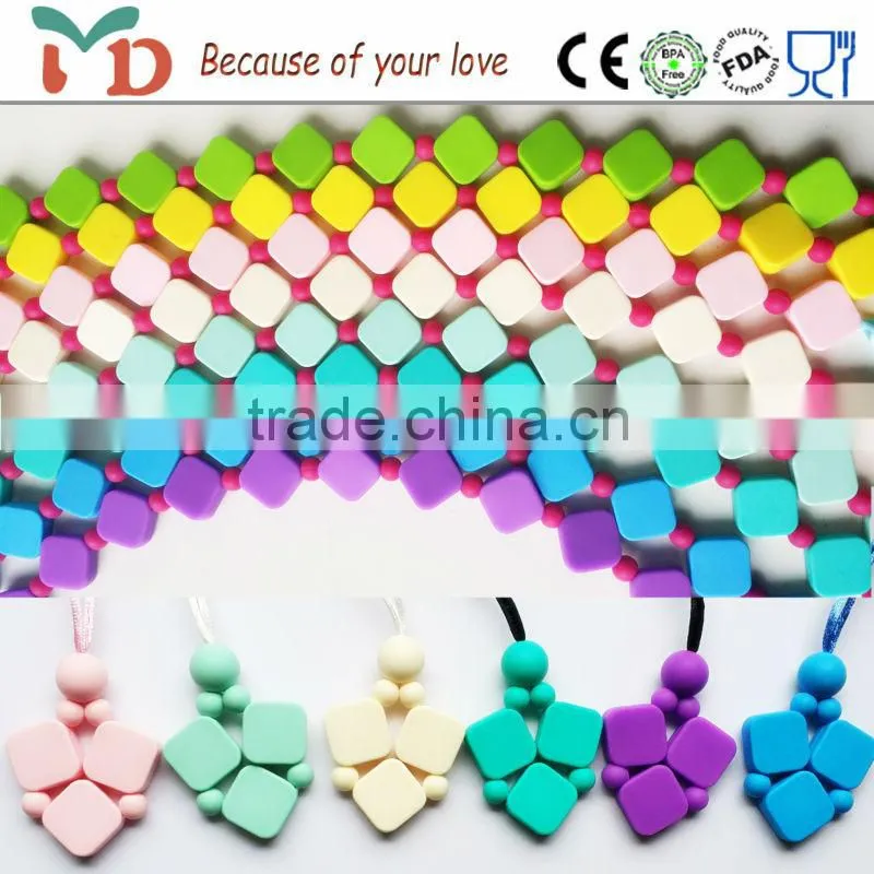 Hot Sale Fashion Jewelry,Wooden Necklace/BPA Free Silicone Jewelry