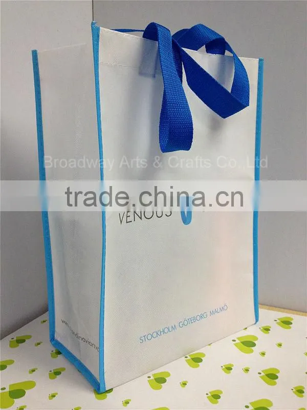 Reuseable TNT promotional custom shopping bag printing with simple logo printing