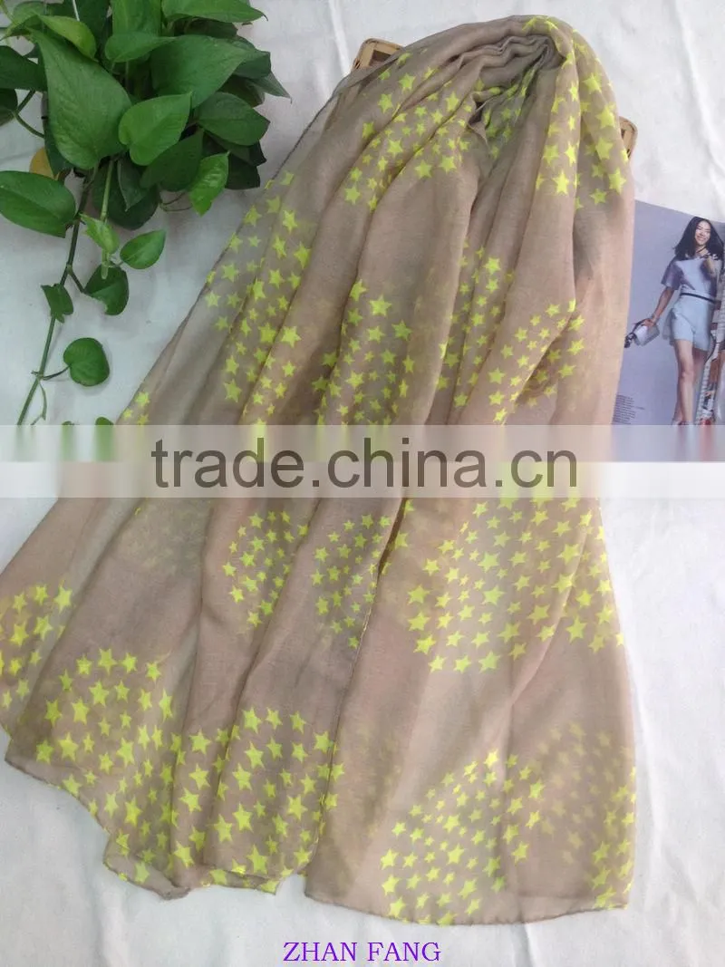 2015 newest design novel fashion scarf muffler and voile scarf polyester scarf for lady