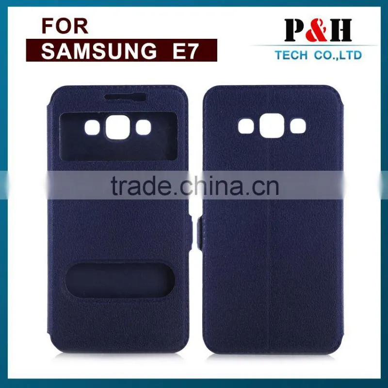 For Purse Card Holder Case For Samsung Galaxy E7 E700 Leather Flip Cover