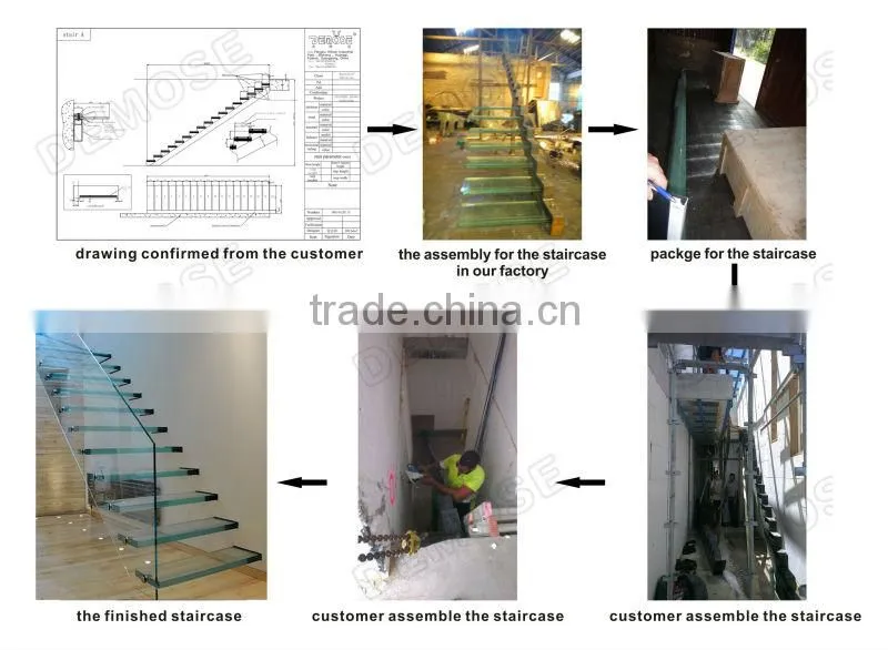floating stairs wood treads to decorate your houses