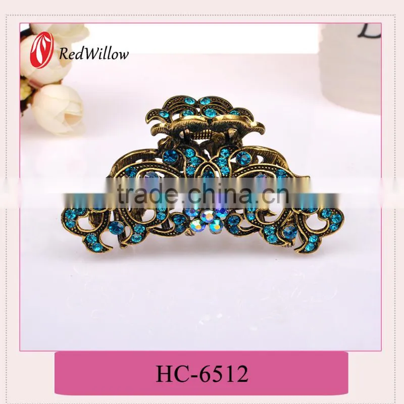 Hot sell 2016 new products antique crystal claw clip