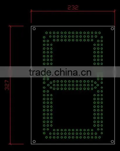 Outdoor waterproof 12 inch 7 segment led display gas station price signs indoor led display screen