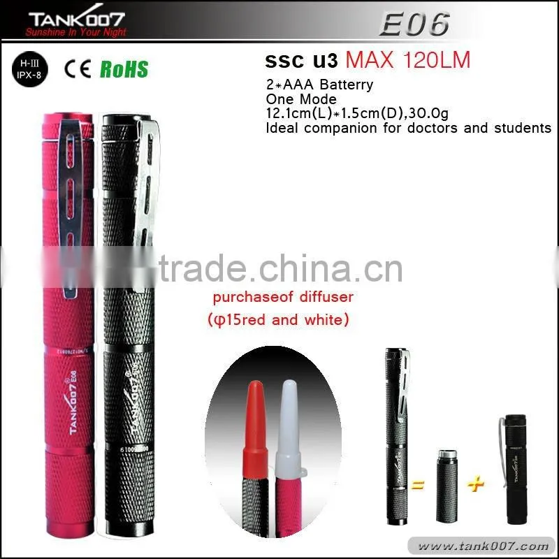led flashlight not multifunctional portable charger solar flashlight TANK007 E06