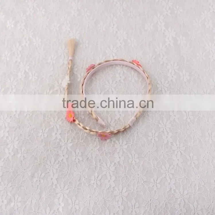 Girl's Cosplay human hair headband decoration party wigs