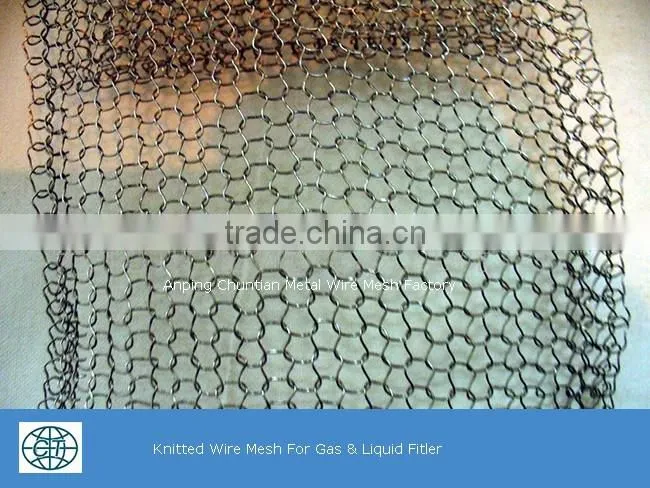 Knitted filter Wire Mesh for gas liquid filter
