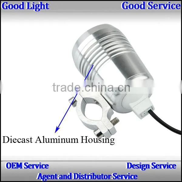 ovovs Top quality 12W silver C-ree led motorcycles lamp 12V with spot light