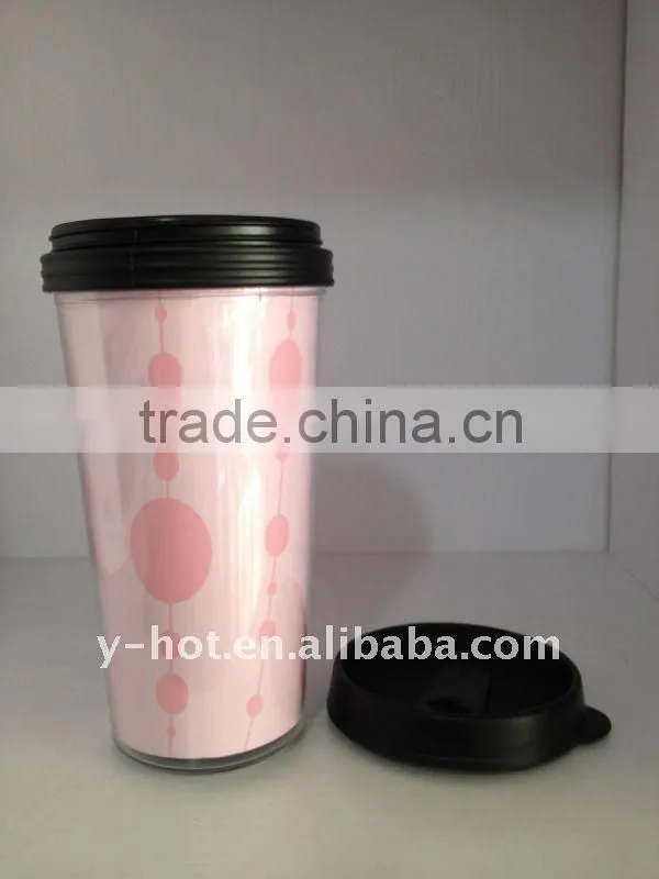 400ml double insulated plastic mugs YH-4009