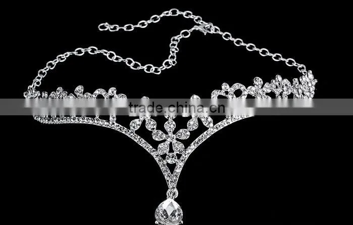 New Fashion Bridal Crystal Pendant decorative headband Tiara Crown Jewelry
