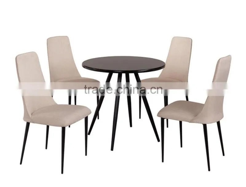 Dining room furniture MDF dining table with crimson PVC chair