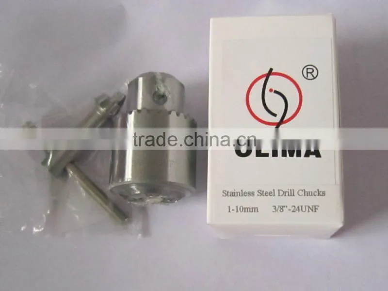 Stainless Steel Drill Chuck,Precision Drill Chuck with key, 13mm Drill Chuck