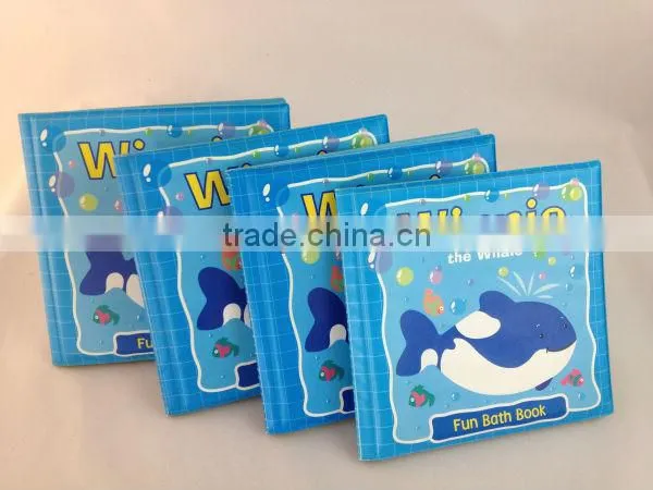 Eco-friendly plastic baby bath book, plastic flatable book