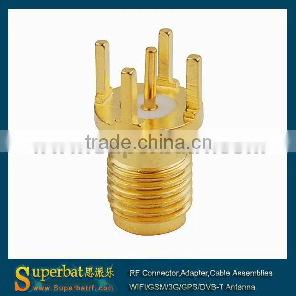 SMA thru hole Jack Circle PCB Mount edge mount inverter sma