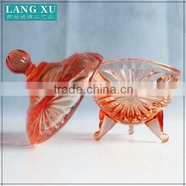 Round wedding lucid glass jar for candy buffet with lid