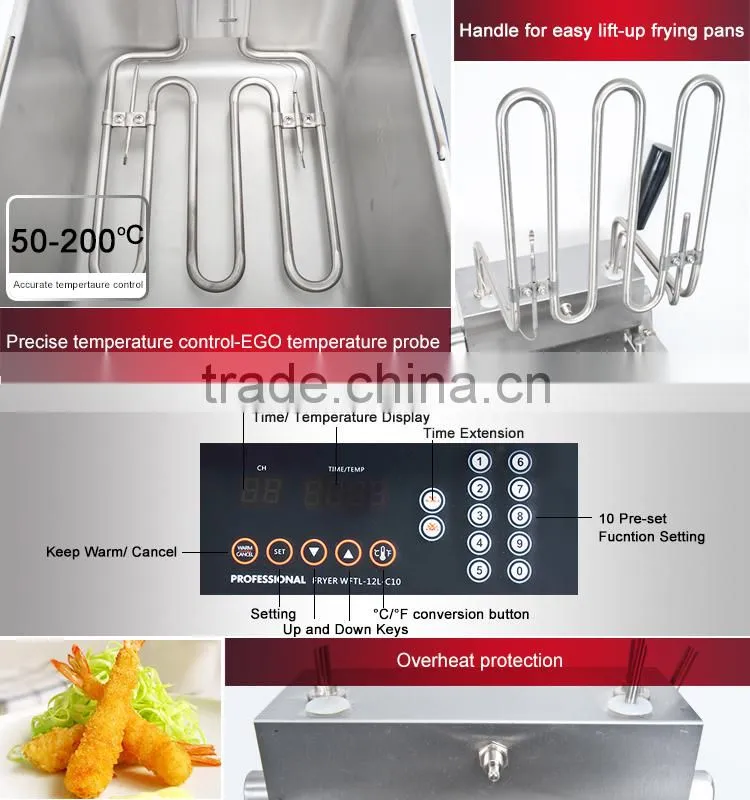 Top Quality Commercial Auto Lift Up Chicken Fryer 8L with CE
