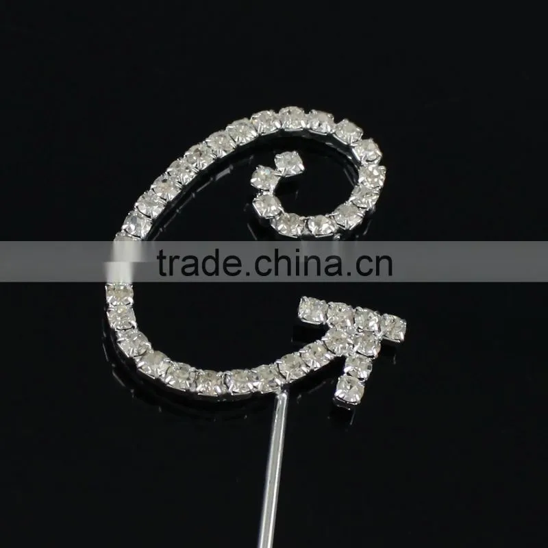 Fashion Rhinestone Wedding Cake Topper Letter in China B028G