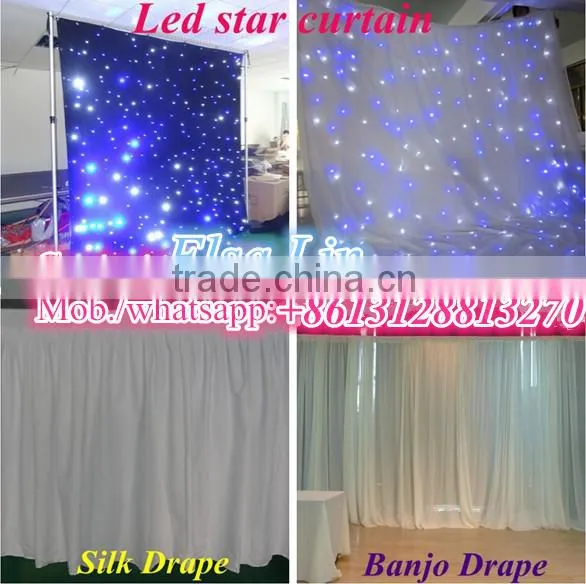 High quality led curtain wall light sound activated ceiling sky curtain from China factory