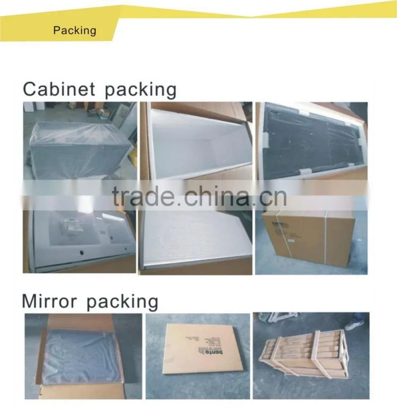 modern mdf waterproof bathroom double sink vanity RA309