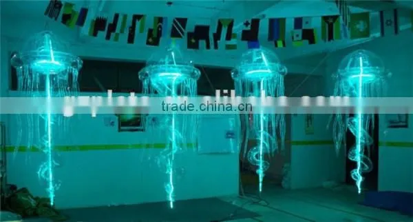 Lighting inflatable transparent jellyfish balloon/ inflatable clear led jellyfish for hanging decoration