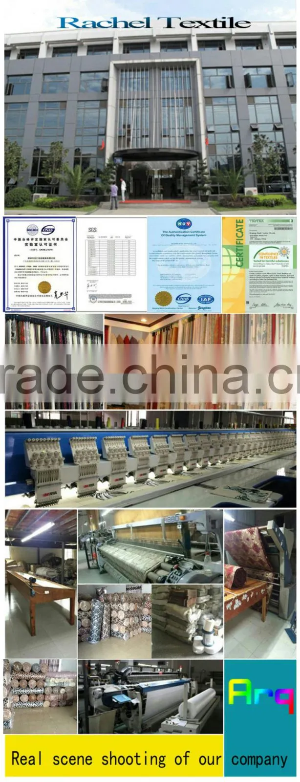modern simple 100% polyester material flocked fabrics for blackout curtain/ sofa/cushion- silk like polyester material