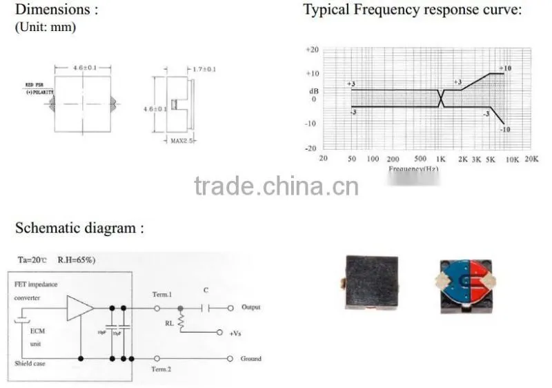 FB-4011G-SMD SMD microphones, mini small omnidirectionales microphone (FBELE)