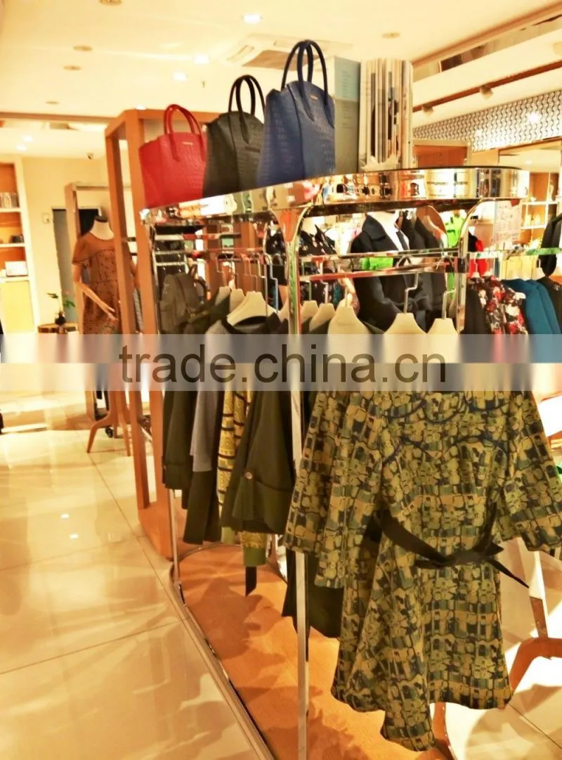 clothing rack for shop free stand display stainless steel stand