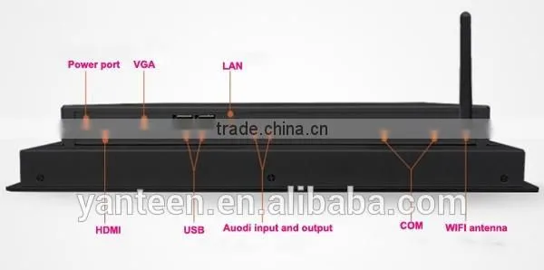 IP65 Front panel 19inch industrial touch computer with Whole aluminum alloy casing