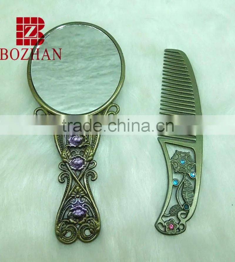 Charms rhinestone vanity mirror set