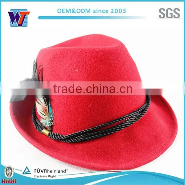 Hot selling women fedora hats, cheap fedora hat, ladies trilby hat