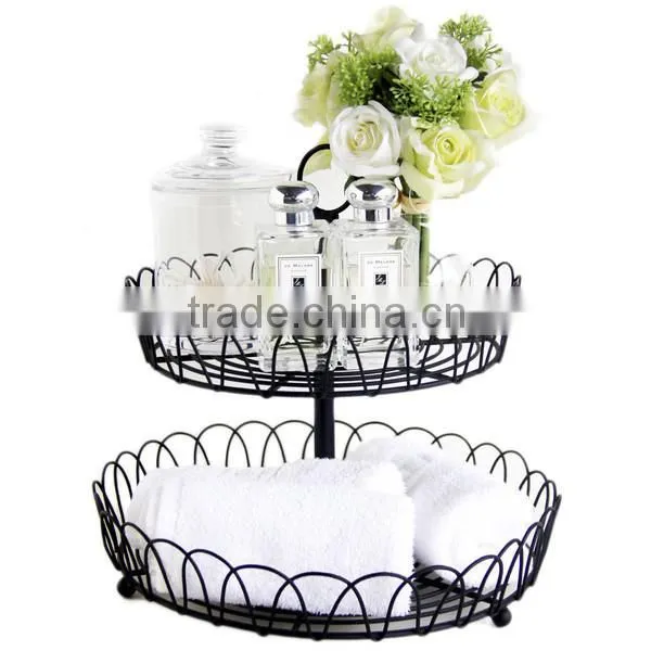 3 tier Round Black Metal Wire Merchandiser YC018