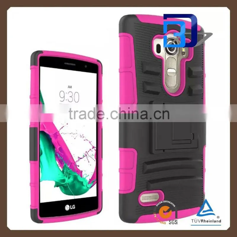 Fashionable Popular Shockproof Heavy Duty Armor case cover 3 in 1 belt Armor slim case For LG G4s fast delivery