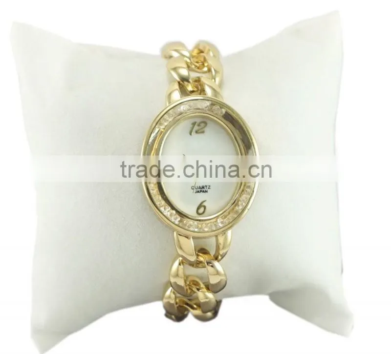 Analogous Metal good plating fit wrists specialize design crystal on the face Bracelet Watch For Women