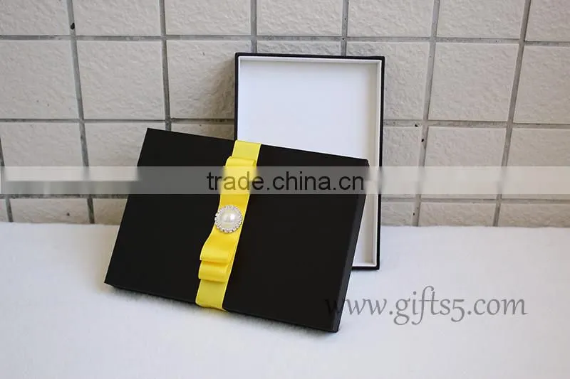 Luxury Black wedding invitation boxes for cards
