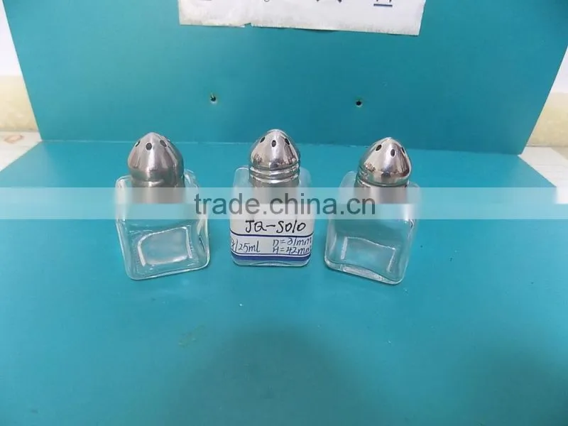 25ml square glass flavour jar for salt or pepper