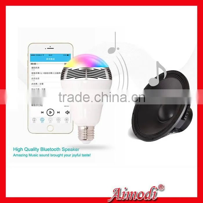 2015 new LED bulb type E27/B22 smart led bulb bluetooth speaker