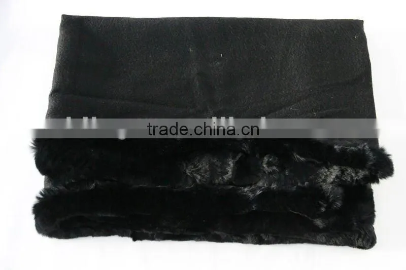 women winter elegant cashmere pashmina shawls with fur trim