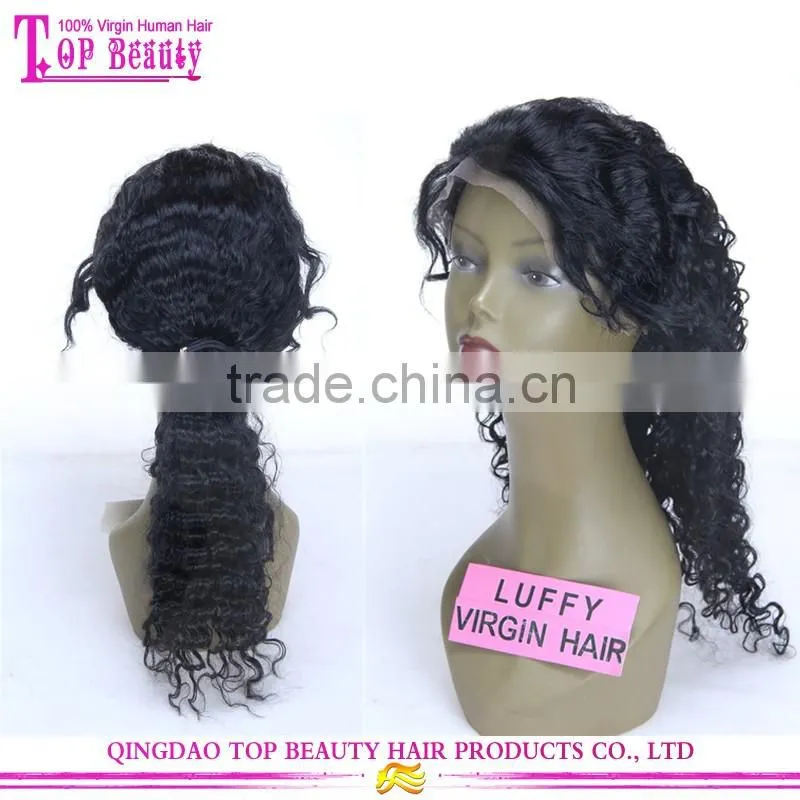 Brazilian hair wig in stock cheap ponytail front lace wig with baby hair