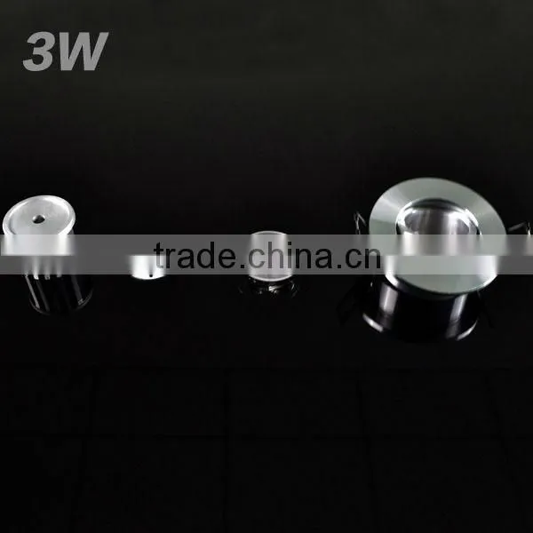 3*1W Aluminum LED Einbauspot quadratisch 3000K