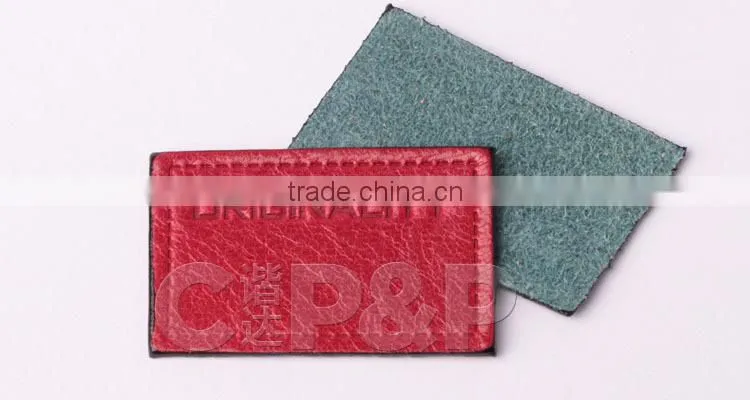 High quality wholesale factory jeans leather patch labels for jeans