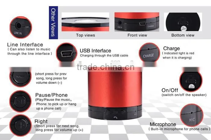 2014 New Wireless Bluetooth Mini Speaker, portable speaker, wireless bluetooth speaker for mobile,computer