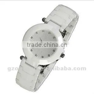 Fashion Wristwatch for women, white ceramic wristwatch