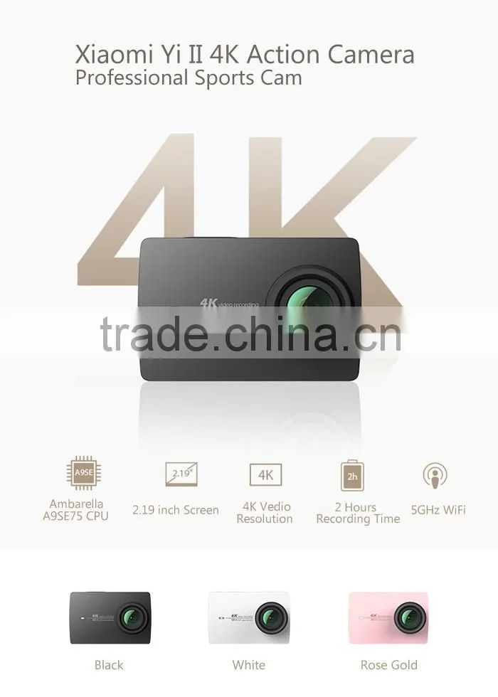 IN STOCK!! Original Xiaomi YI 4K Action Camera 2 II 2.19" Retina Screen Ambarella A9SE75 XiaoYi Sport DV International Edition