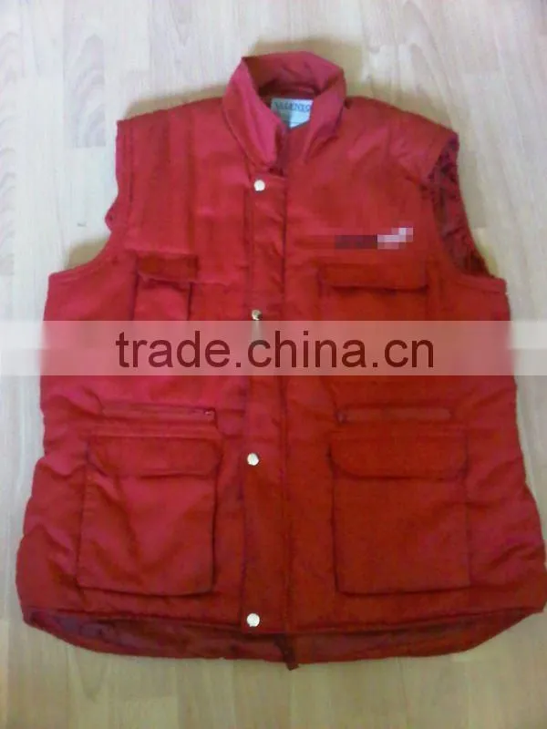 Promotion polyester cheap padding vest