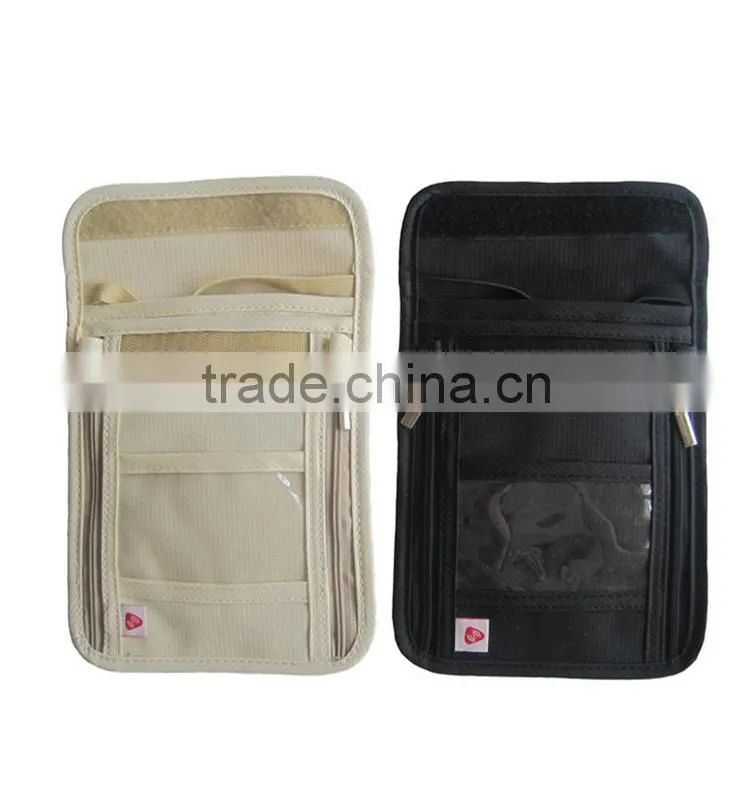 Fashionable new design holder hidden RFID neck wallet for travel 2016