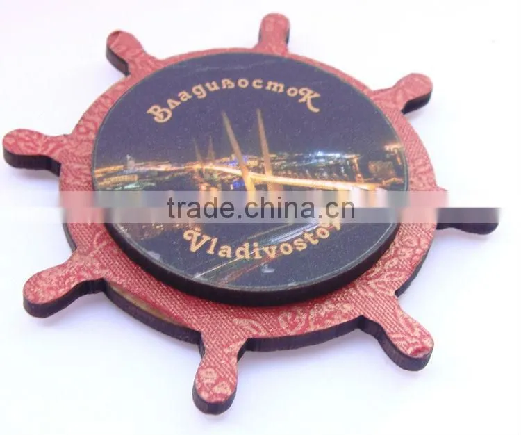 wholesale price multicolor design wooden fridge magnet