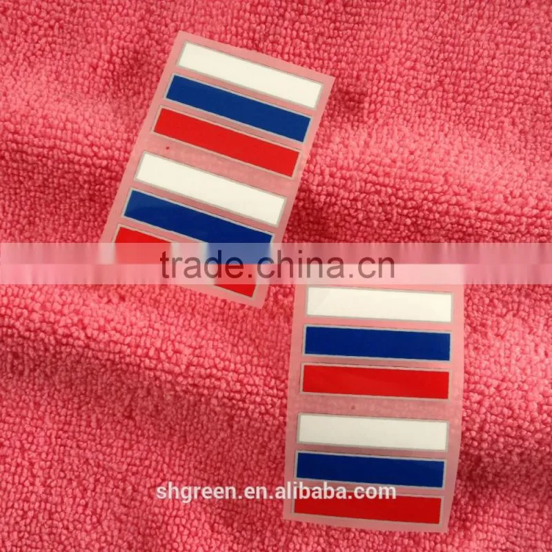 PET transparent film iron on heat transfer sticker with RN#
